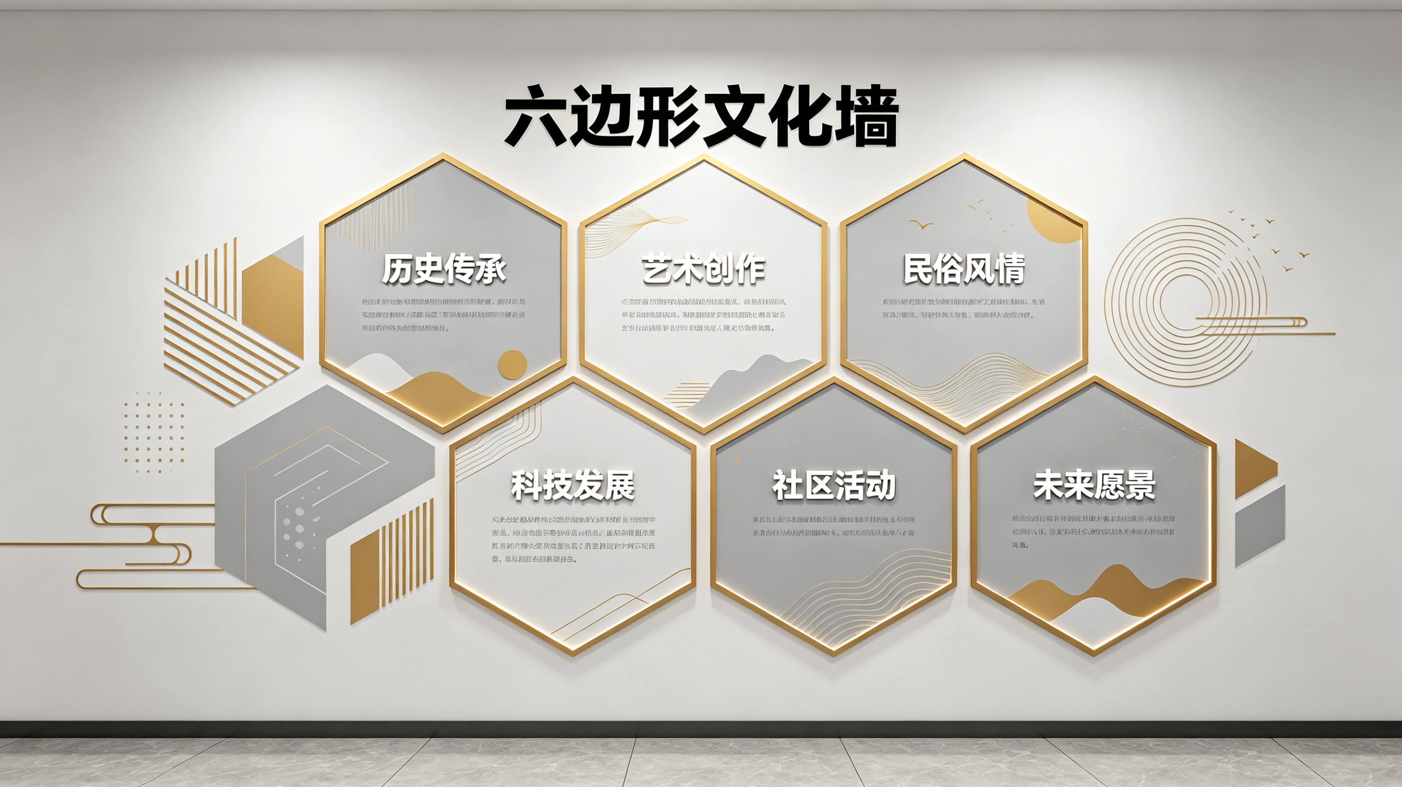 东山企业文化墙 | 六边形信息美学